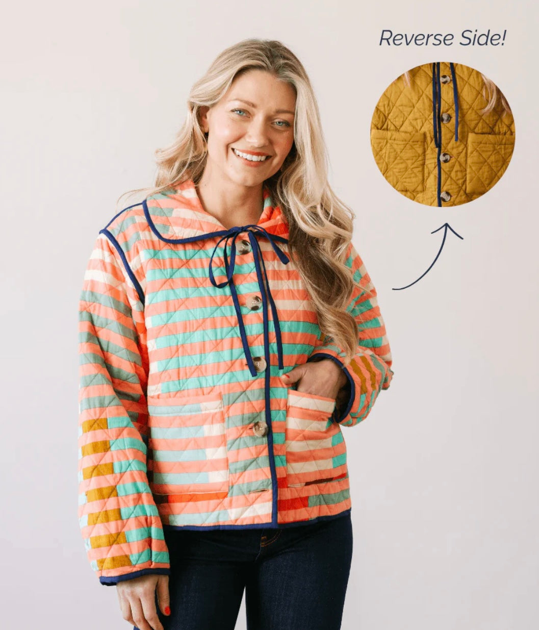 Reversible Stripe Stevie Jacket