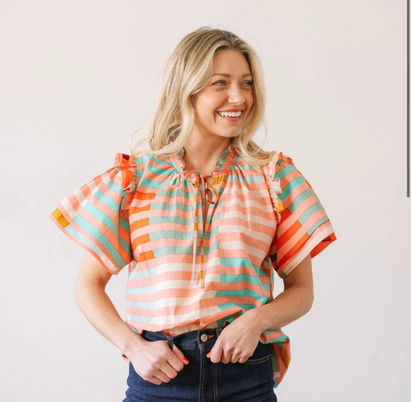 Apricot Colorful Gemma Top