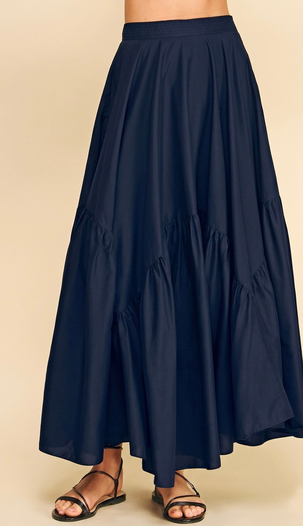Deep Navy Maxi Skirt