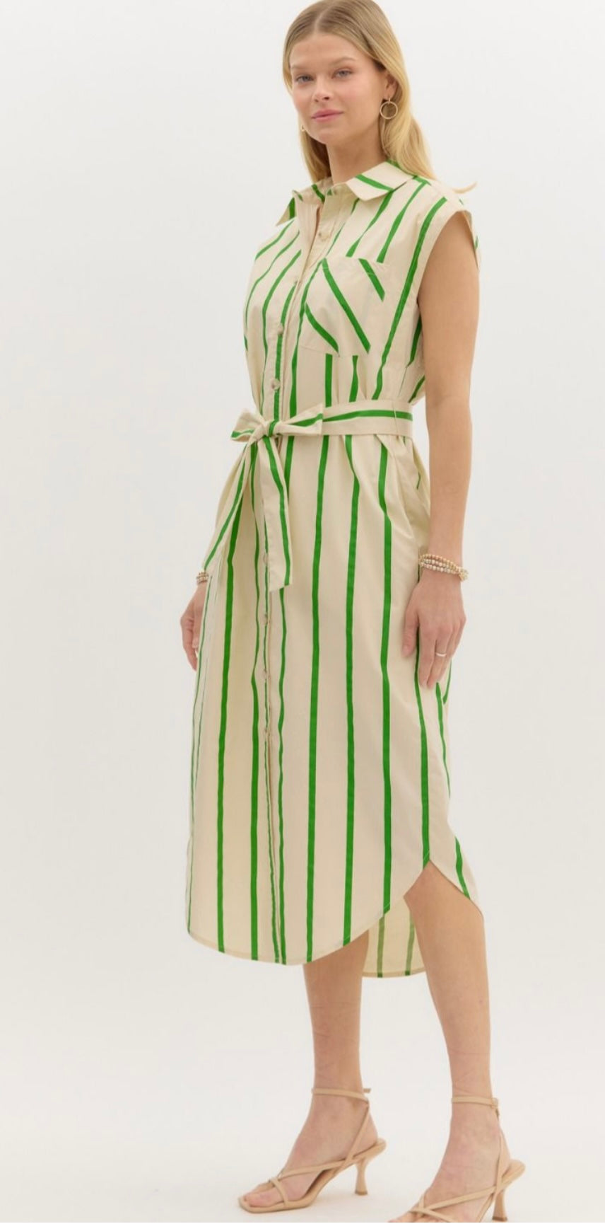 Green Striped Tennis Dress