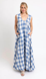 Buffalo Check Scoop Maxi Dress