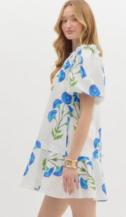 Blue Poppy Dress