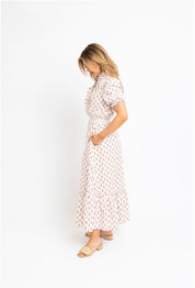 Floral Ruffle Smocked Maxi Dress