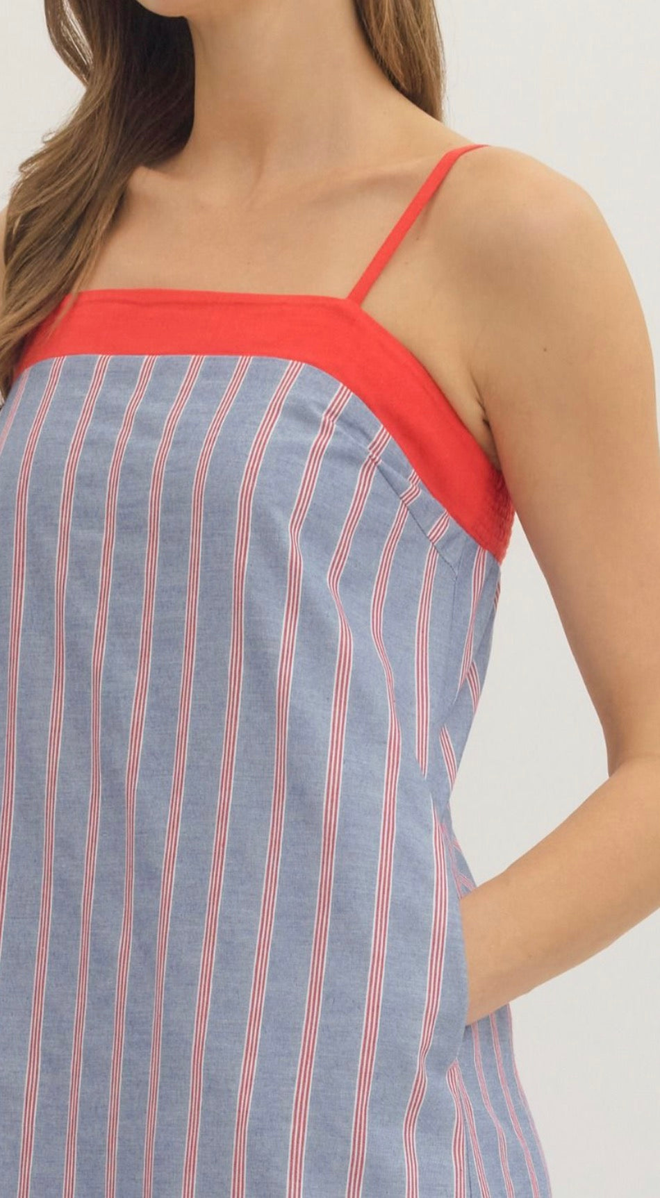 USA Pinstripe Maxi Dress
