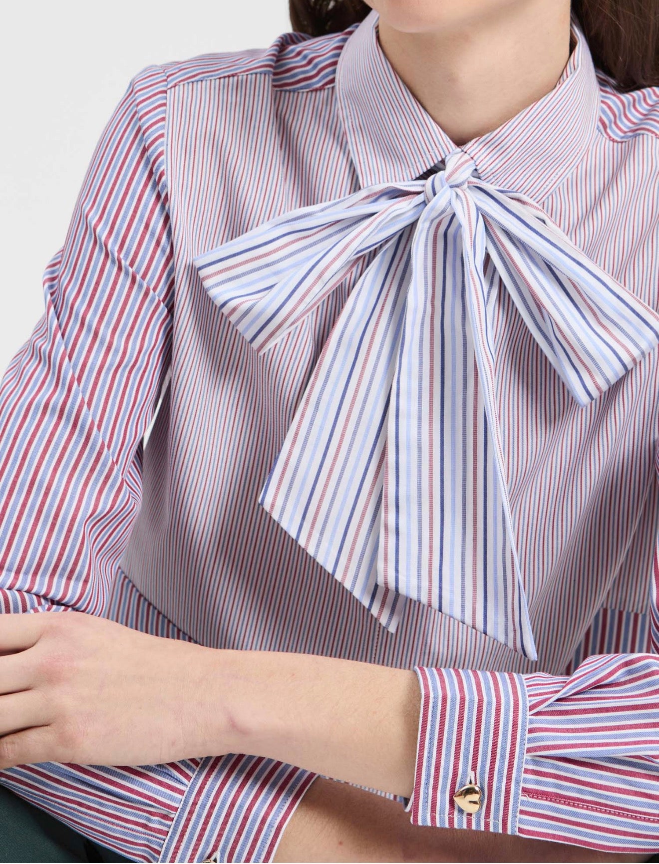 Bow Striped Shirt