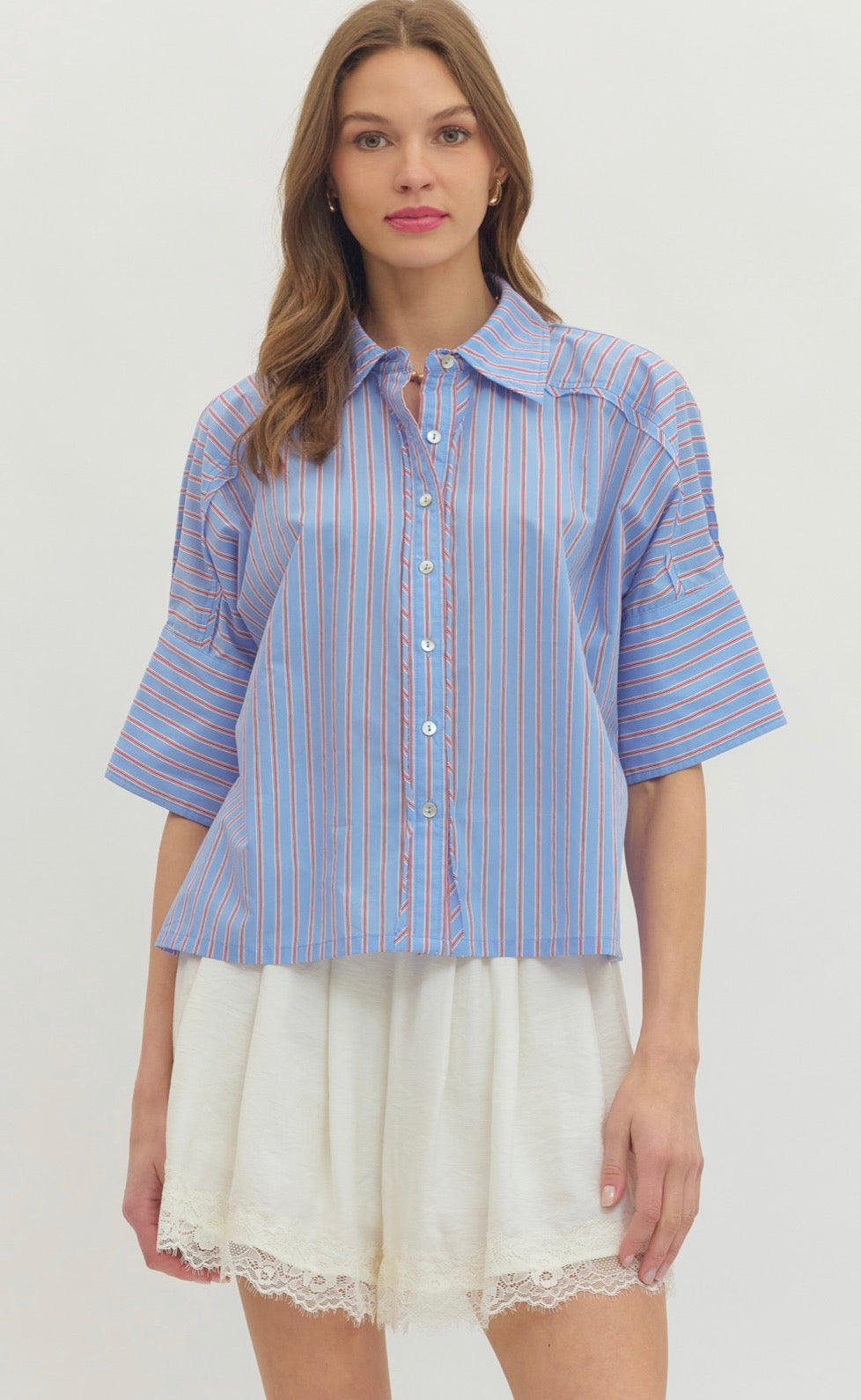 Blue Preppy Top
