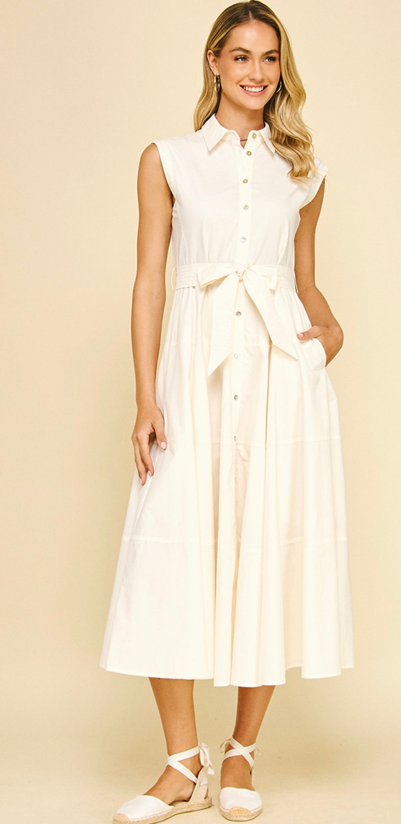 Cream Maxi Dress