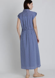 Sky Blue Striped Maxi Dress