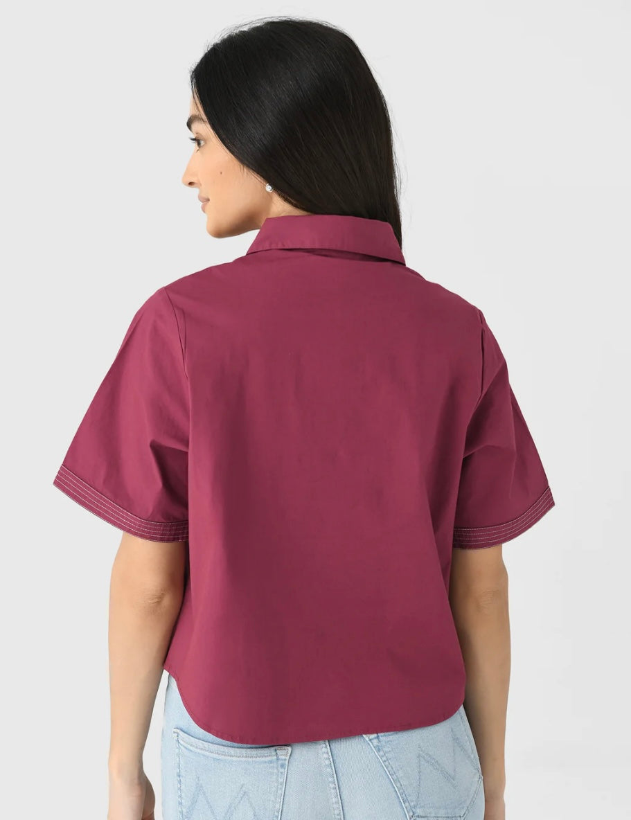 Solid Maroon Game Day Top
