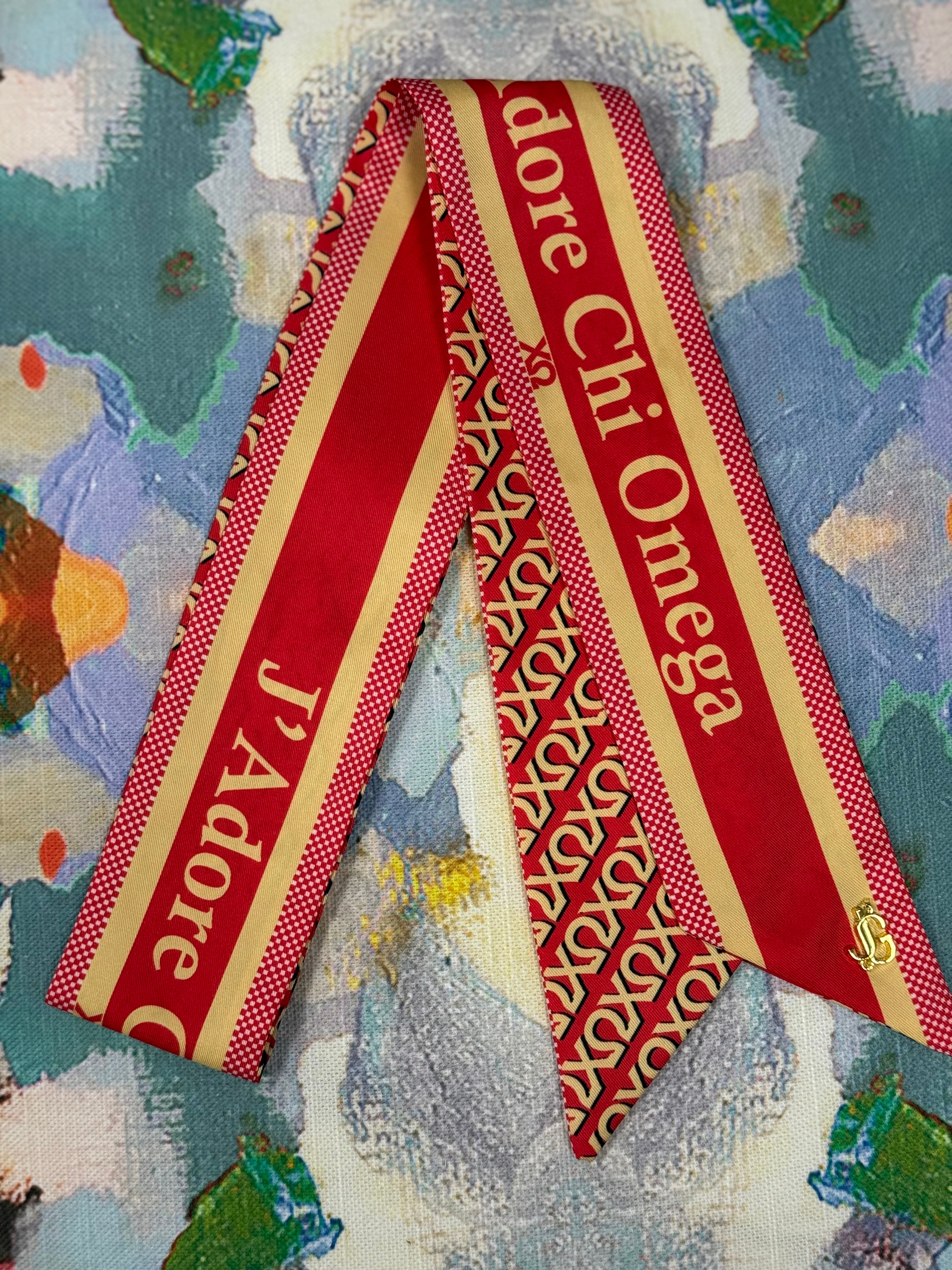 Jadore Greek Life Twilly Chi Omega