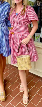 Brooke Red Gingham Dress