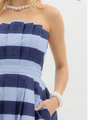 Navy/Blue Striped Dress