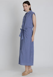 Sky Blue Striped Maxi Dress