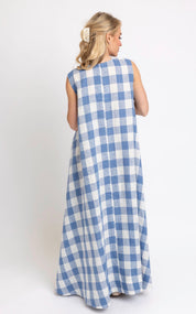 Buffalo Check Scoop Maxi Dress