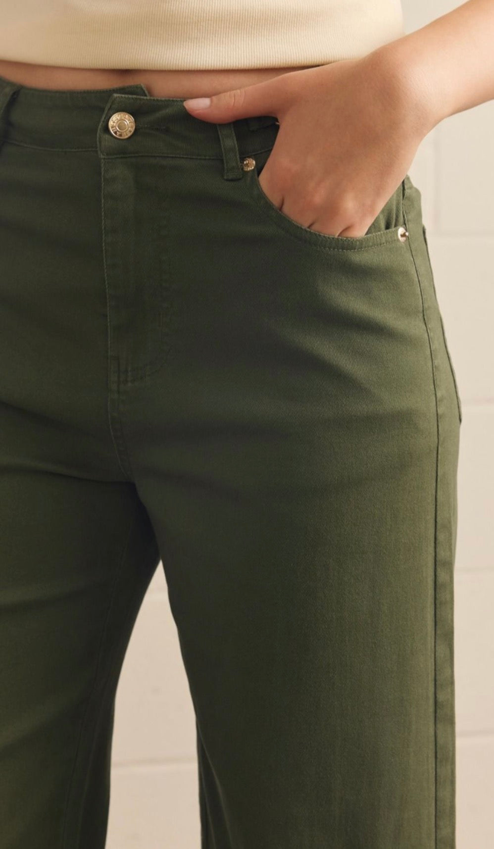 Olive Horsebit Pant