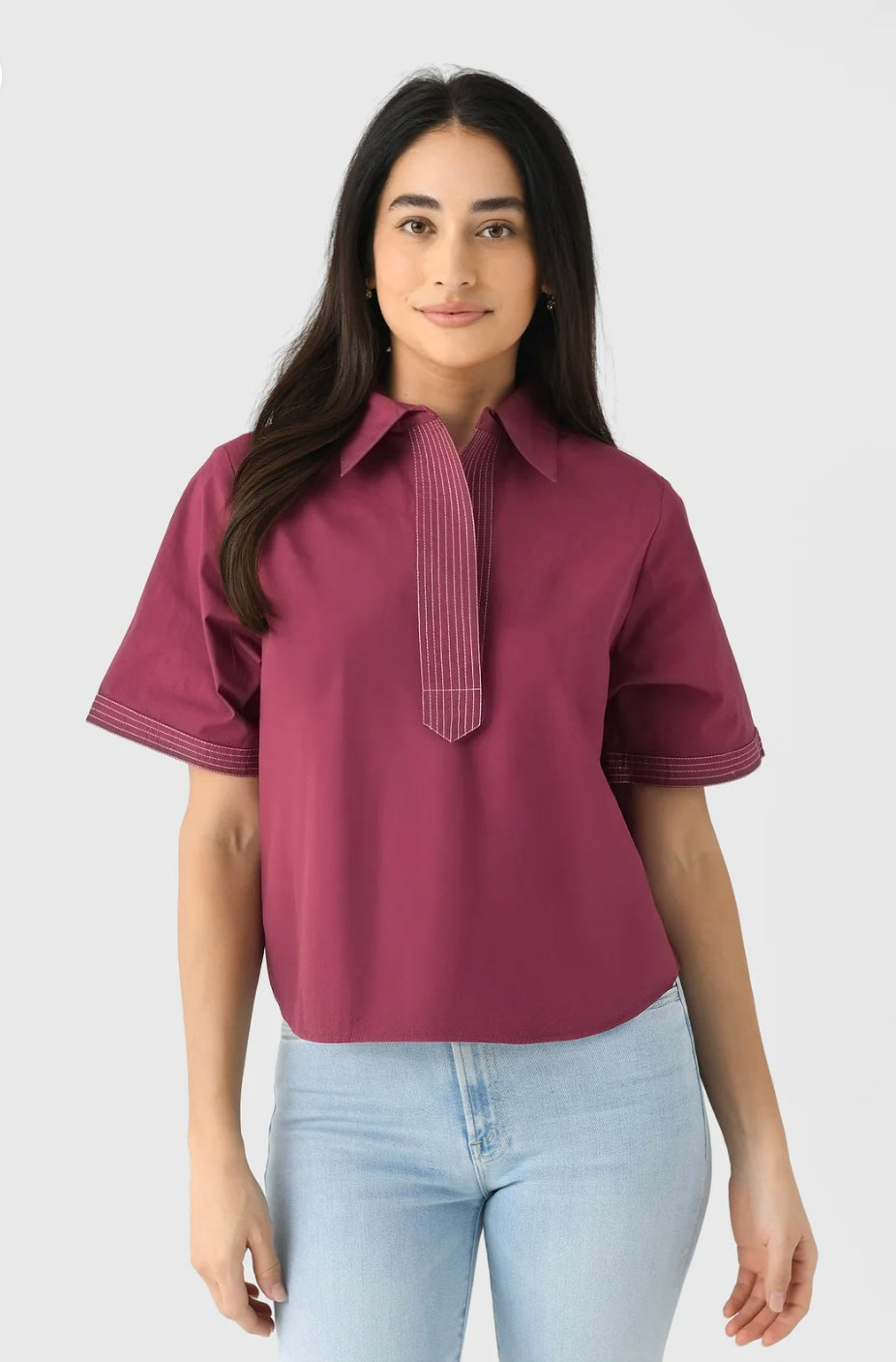 Solid Maroon Game Day Top