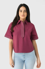 Solid Maroon Game Day Top