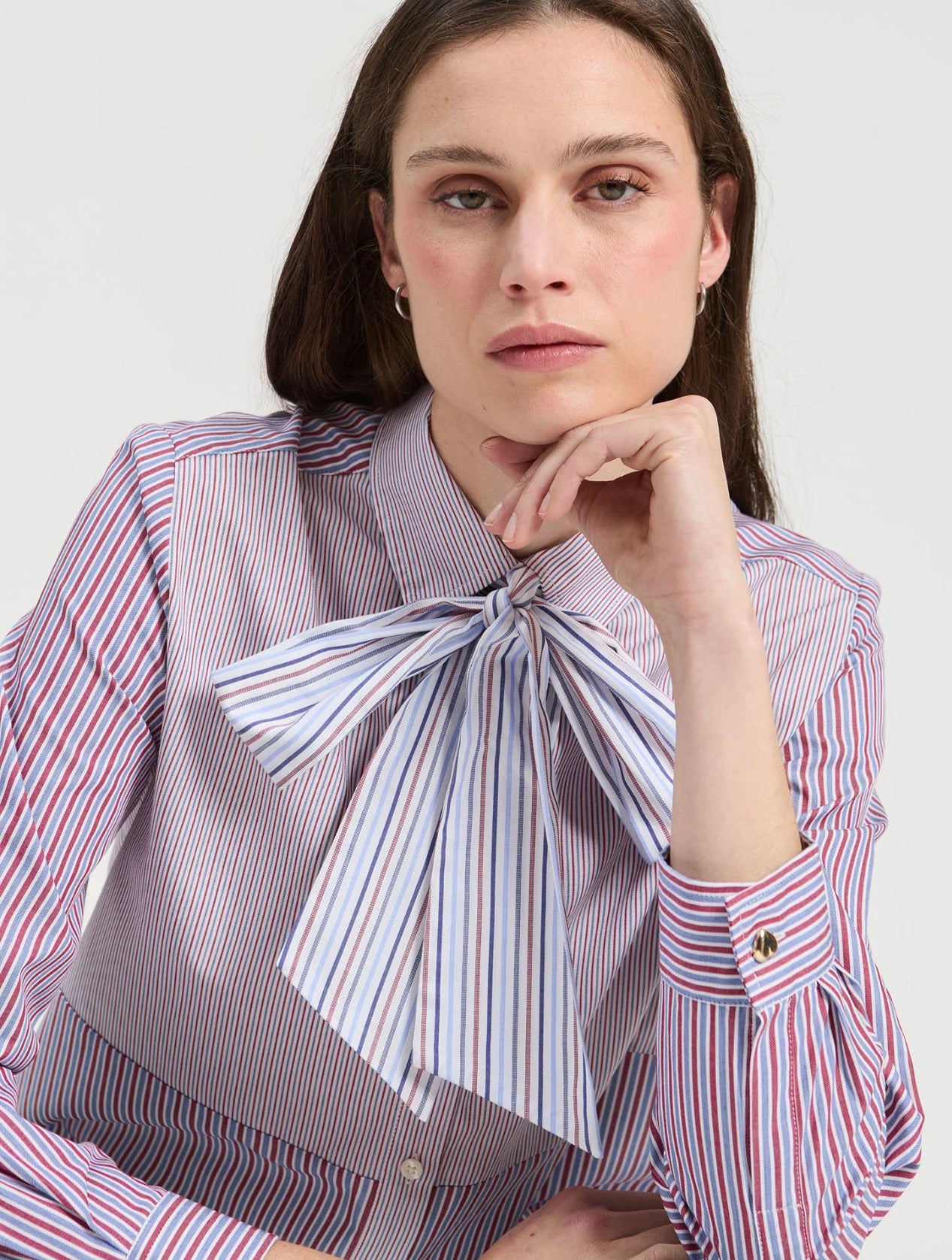 Bow Striped Shirt