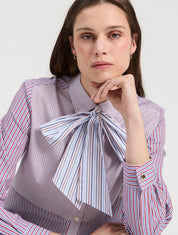 Bow Striped Shirt