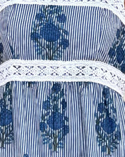 Navy Block Stripe Dress