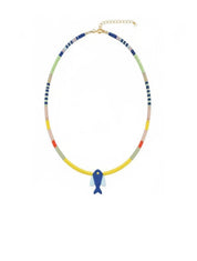 Blue Fish Necklace