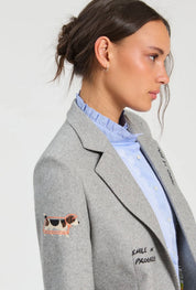 Light Gray Printed Jacket