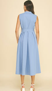 Light Blue Flared Dress