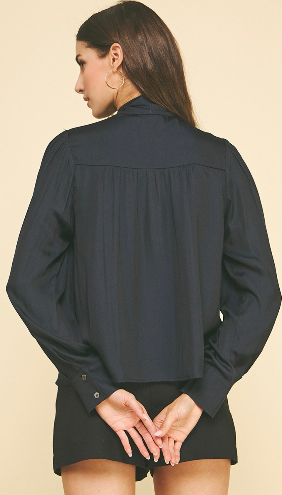 Black Tie Neck Top