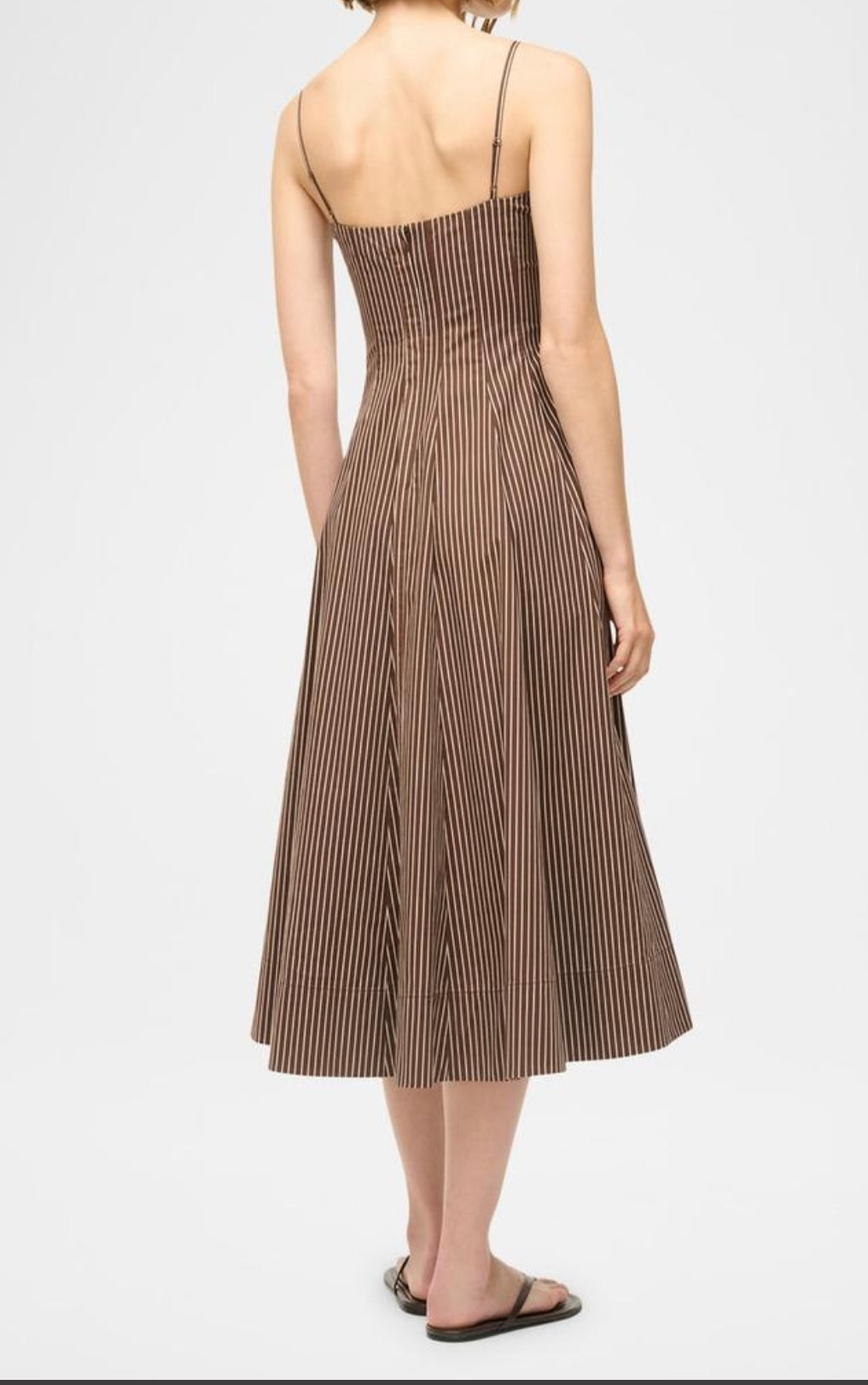 Brown And White Maxi Dress