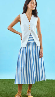 Alyssa Skirt Sailing Stripe