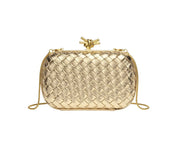 Bonsoir Woven Clutch Gold