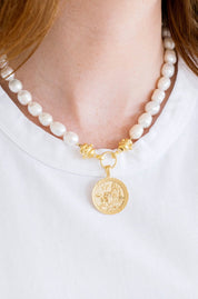 Blue Willow Pearl Necklace