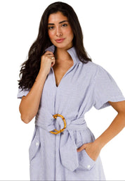 Gretchen Seersucker Maxi Dress