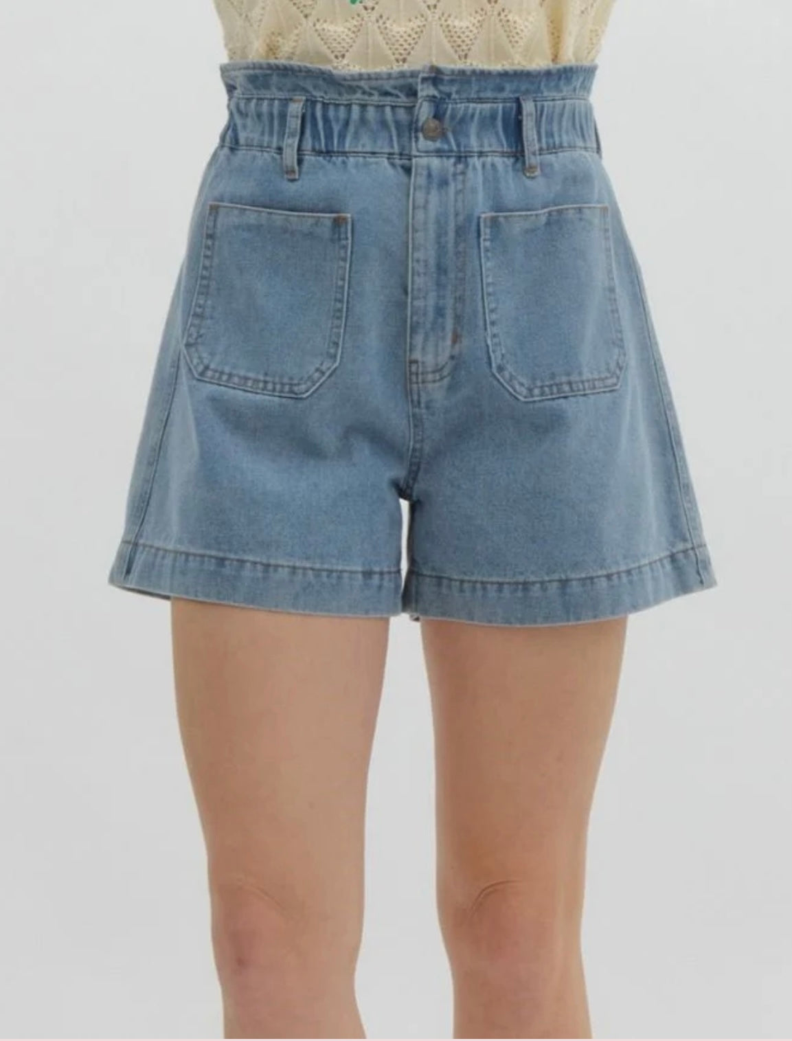 Denim Front Pocket Short