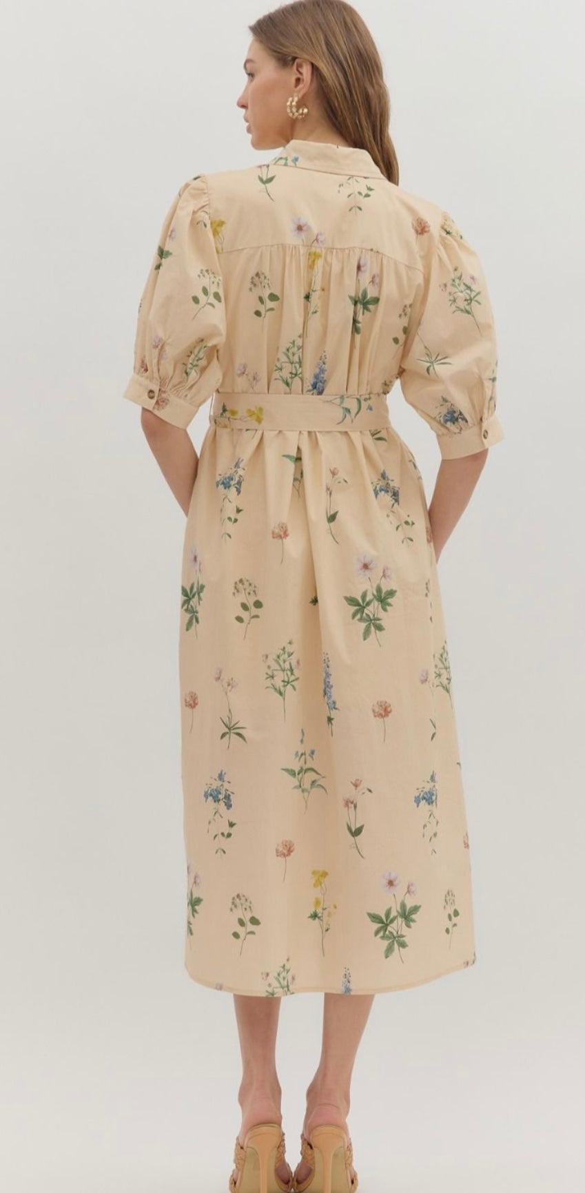 Ecru Floral Dress