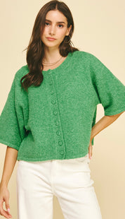 Green Button Up Sweater