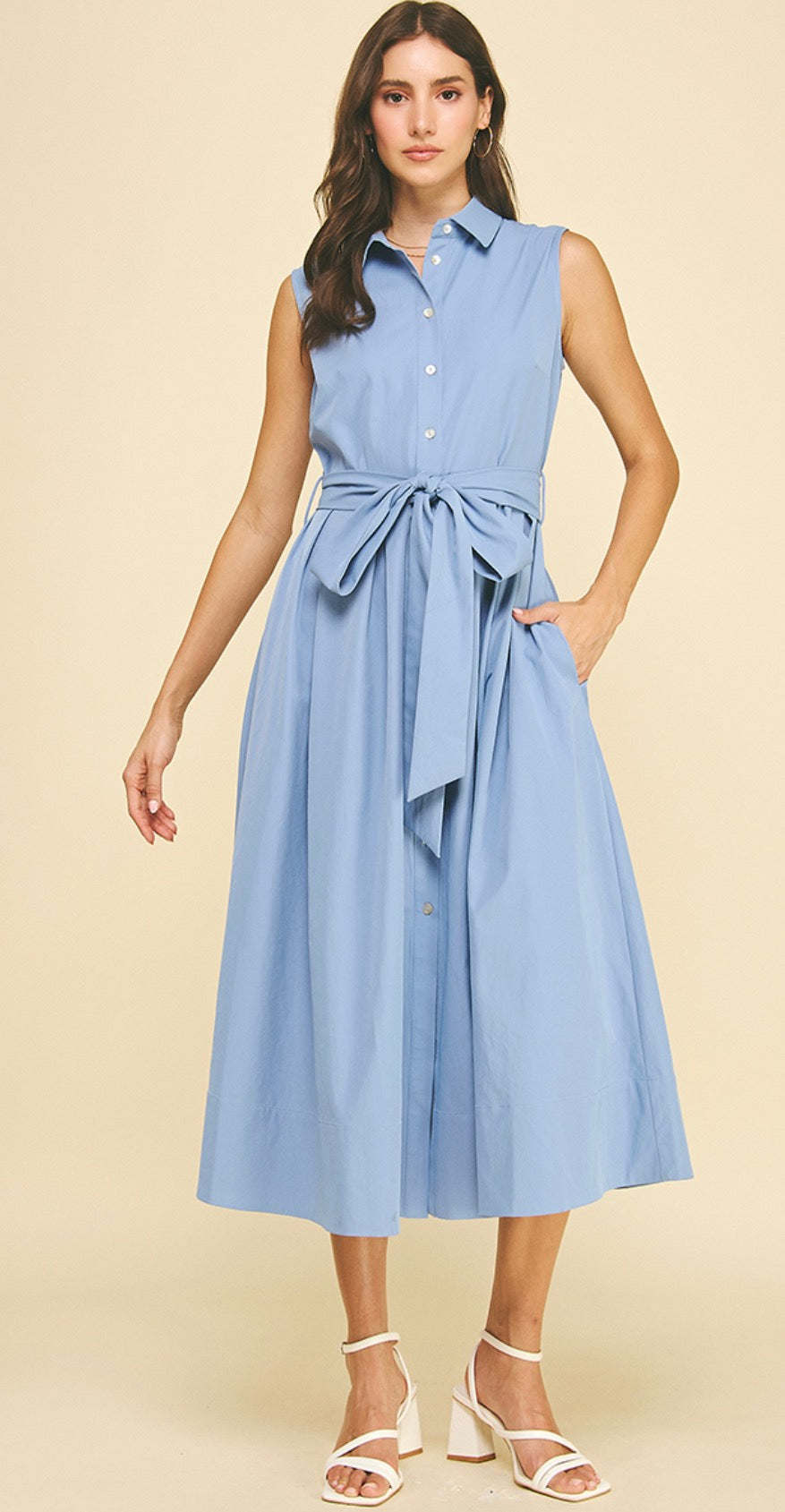 Light Blue Flared Dress