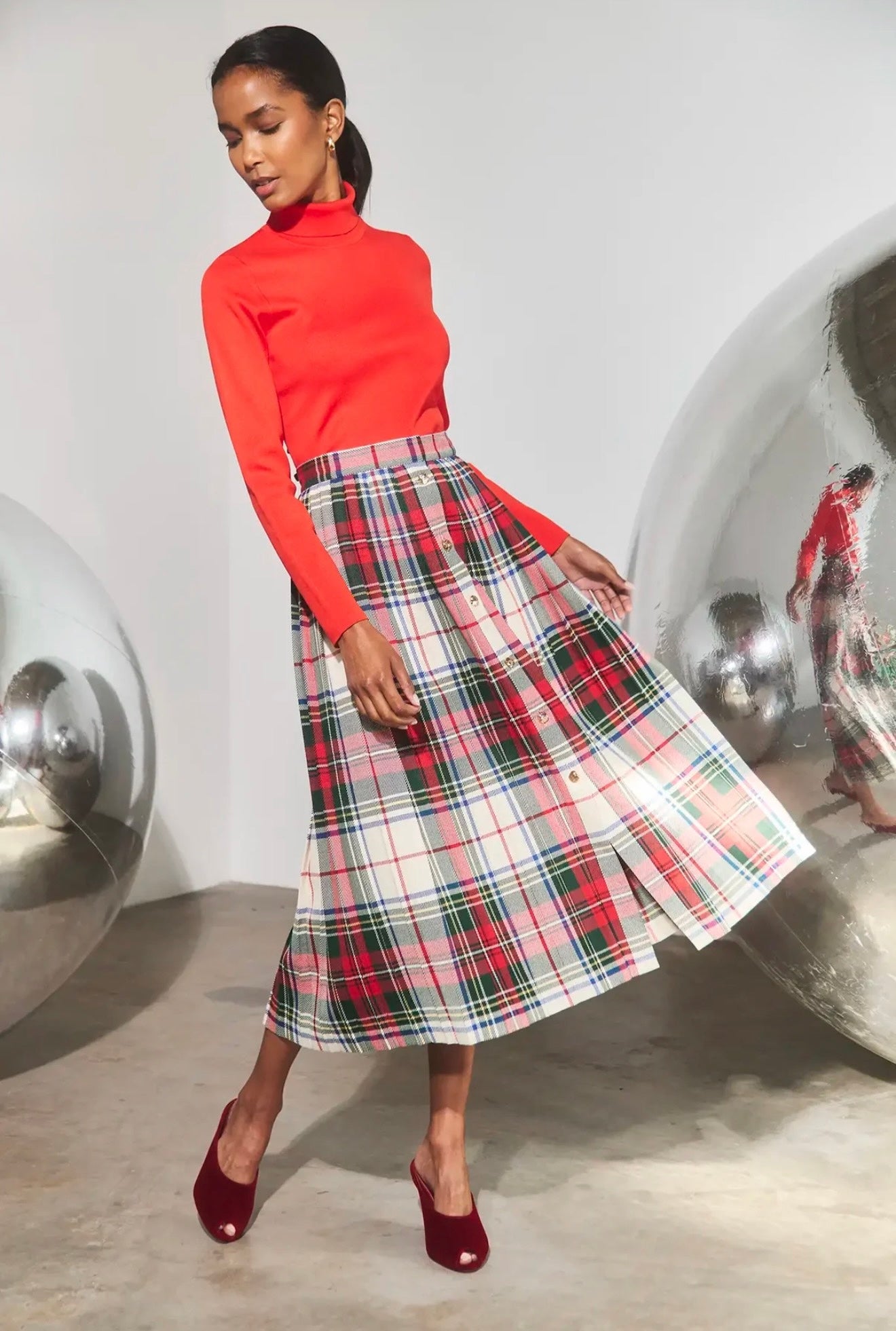 Harlan Kensington Plaid Skirt
