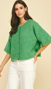 Green Button Up Sweater