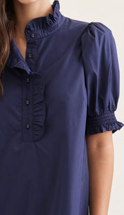 Eyelet Navy Dress