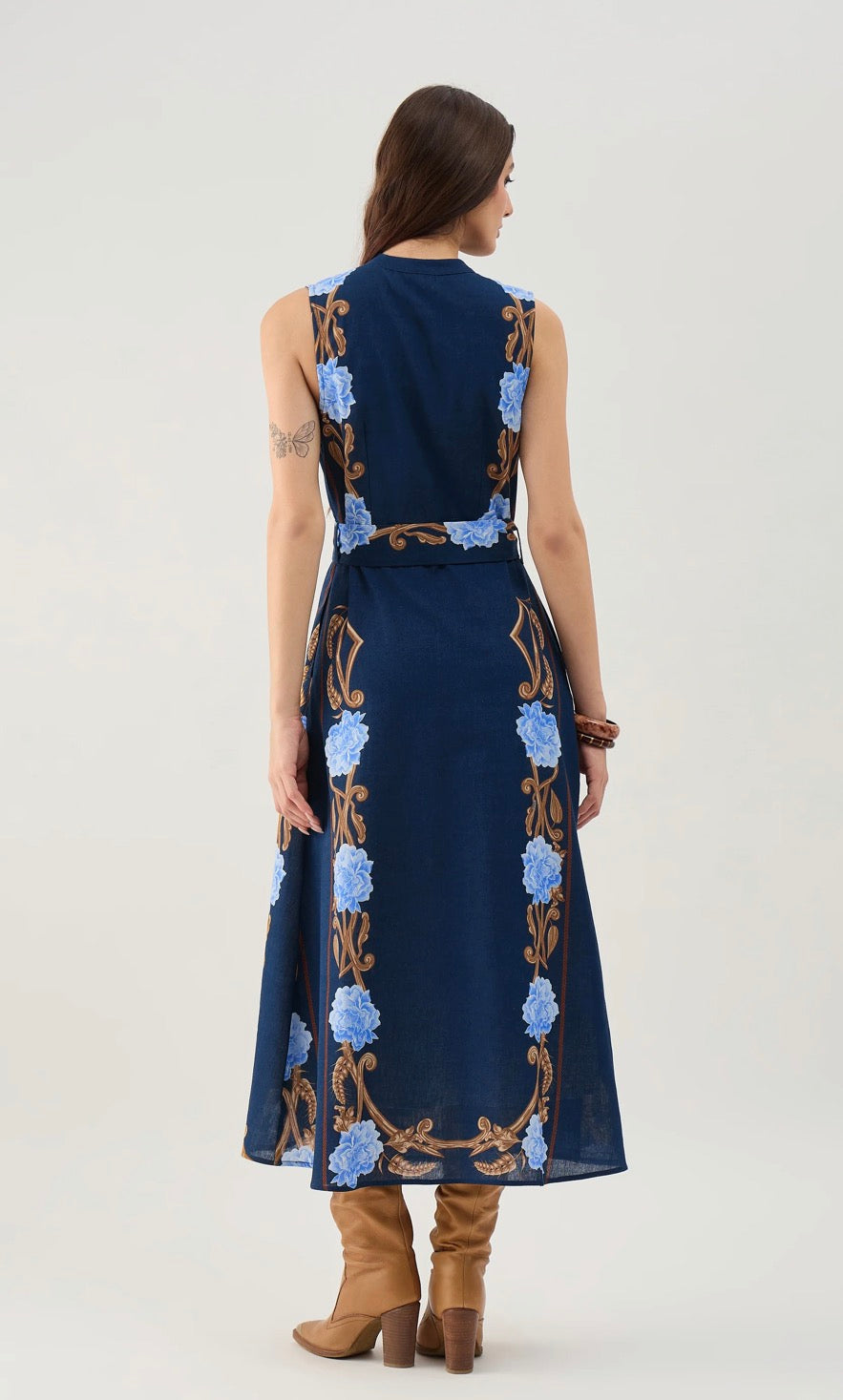 Harvest Navy Iris Dress