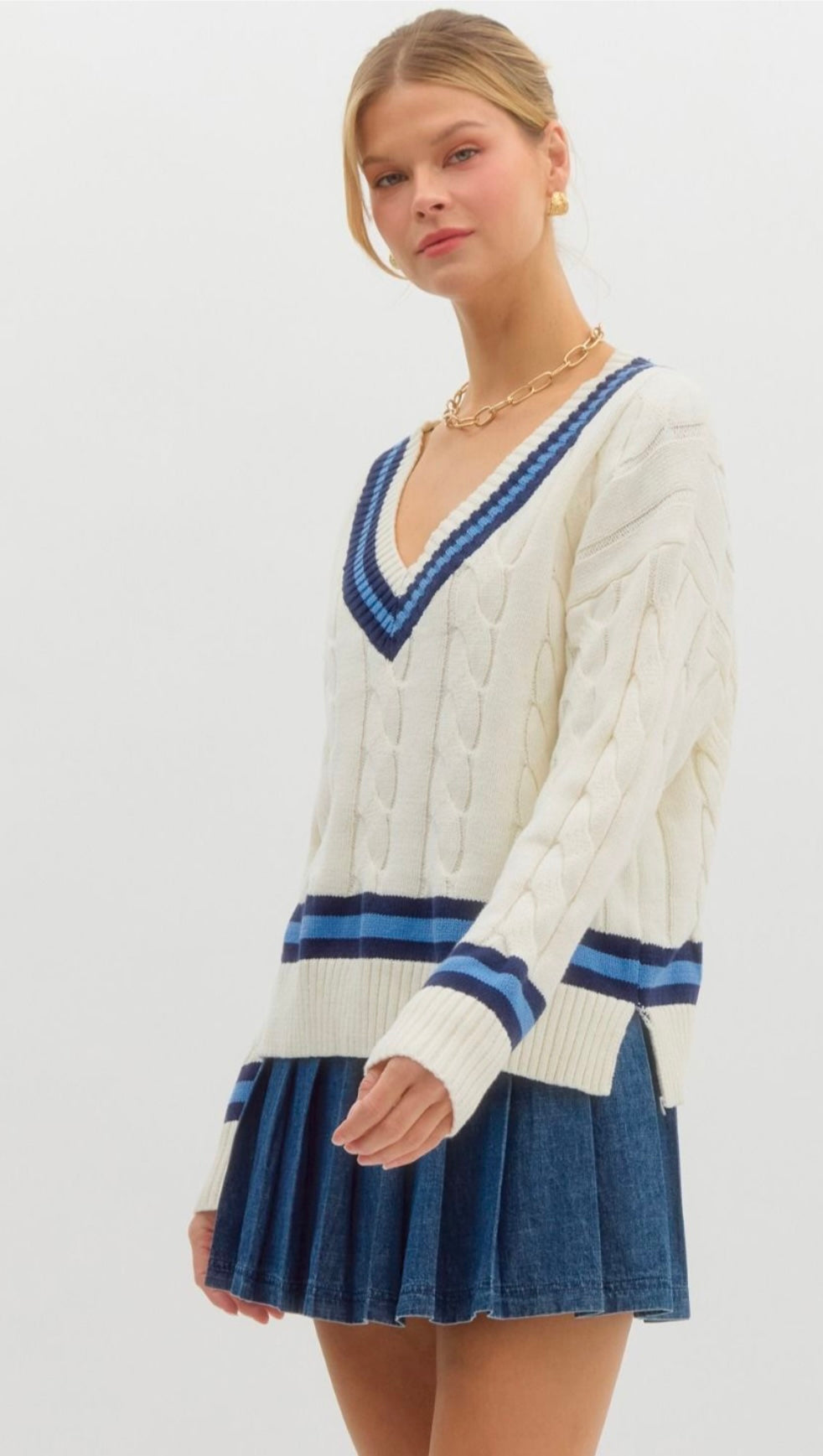 Varsity Sweater Top