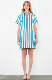 Short Sleeve Striped Dress
