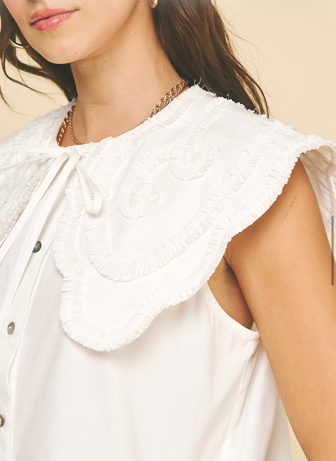 White Collar Top