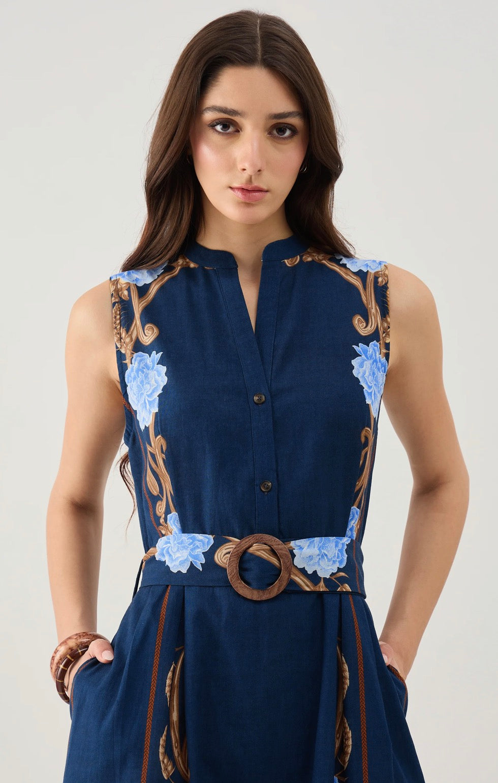 Harvest Navy Iris Dress