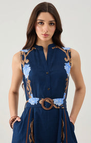 Harvest Navy Iris Dress