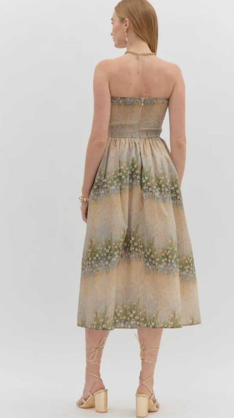 Strapless Multi Dress
