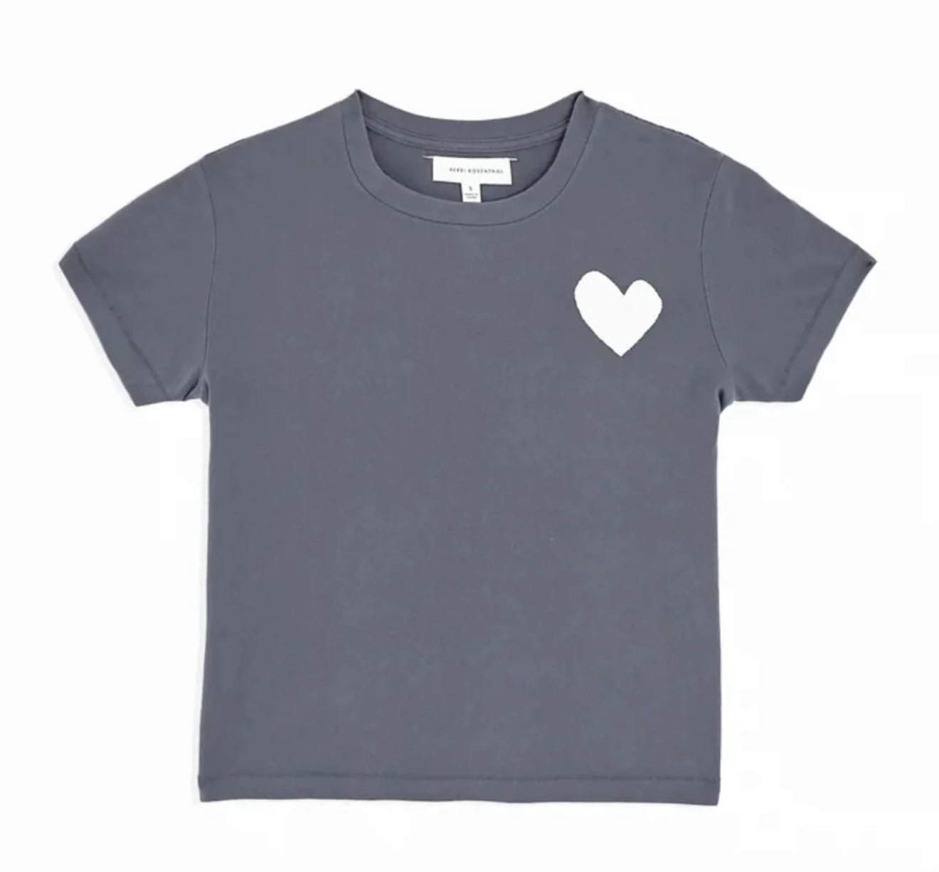Grey Heart Tshirt Top