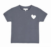 Grey Heart Tshirt Top