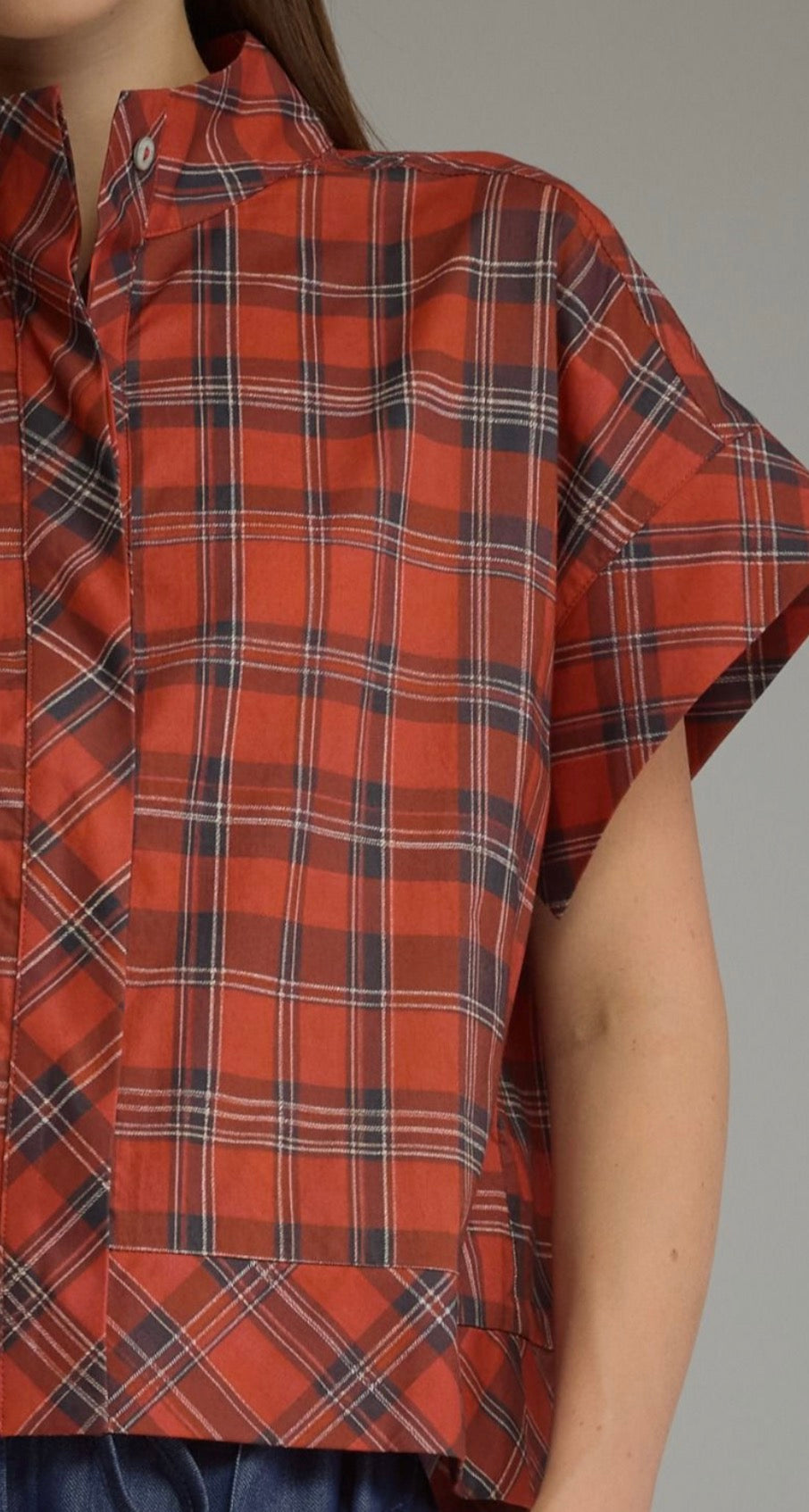 Foxcroft Plaid Top